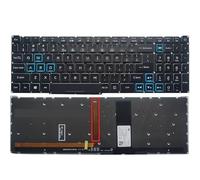 QMLQRGKF Teclado Compatible con la computadora portátil US para 5 AN515-54 AN515-55 AN515-43 7 AN715-51 AN715-51(Colorful Backlit)