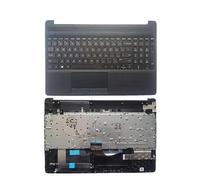 QMLQRGKF Teclado de la computadora portátil US Compatible con 15-dw 15s-du 15s-dy TPN-C139 250 G8 con Cubierta Superior de Palmera Negra(Black US Type 4)
