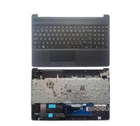 QMLQRGKF Teclado de la computadora portátil US Compatible con 15-dw 15s-du 15s-dy TPN-C139 250 G8 con Cubierta Superior de Palmera Negra(Black US Type 3)