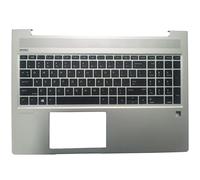 QMLQRGKF Teclado para computadora portátil de EE. UU. Compatible con Probook 15 450 G6 455 G6 455R G6 450 G7 455 G7 455R G7 con Cubierta de Palmrest sin luz de Fondo(US with PALMREST)