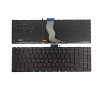 QMLQRGKF Teclado para computadora portátil español/latín Compatible con X360 M6-AQ M6-AA M6-P M6-W M6-AR M7-N M7-U TPN-C123 TPN-C122 TPN-Q159 TPN-Q162(Red SP Backlit)