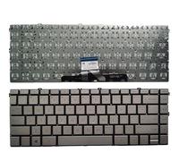QMLQRGKF Teclado portátil Compatible con EE. UU. para Modelos TPN-I137 L96526-001 14-DW 14-DW0052TU 14-DW1032TU DW0044TU 14-DV 14-DV0003TX TPN-Q244(Silver NO Backlit)
