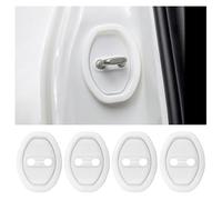 QMMMNH 4 Piezas Protector Cerradura Coche,para Citroen C4 New C6 C-Quatre C5AIRCROSS C4L Elysee C3-XR,Tapa Cerradura Coche Cubierta Antipolvo Impermeable Puerta Auto contra óxido Pack,White