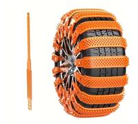 QMMMNH Cadenas neumáticos Nieve Coche,para Chery Omoda 5 (2022-2025 2026),Antideslizantes y Resistentes,y Alta Seguridad,para Barro, Arena, Nieve, Hielo,A-Yellow 10pcs(Two Tires)