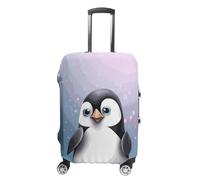 QMNBTES Funda de equipaje de mano con texto en inglés "I Love Penguins", aprobada por la TSA, protector elástico para maleta, antiarañazos, lavable, se adapta a fundas de 48 a 76 cm, White, L, moderno