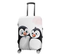 QMNBTES Funda de equipaje de mano con texto en inglés "I Love Penguins", aprobada por la TSA, protector elástico para maleta, antiarañazos, lavable, se adapta a fundas de 48 a 76 cm, White, L, moderno
