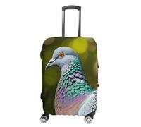 QMNBTES Funda de equipaje de mano, funda de equipaje de mano, color gris paloma, aprobada por la TSA, protector elástico para maleta, antiarañazos, lavable, se adapta a fundas de 19 a 30 pulgadas, M