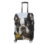 QMNBTES Funda de equipaje de mano para cachorro, perro, Boston, maleta, para equipaje, aprobada por la TSA, protector elástico para maleta, antiarañazos, lavable, se adapta a fundas de 19 a 30