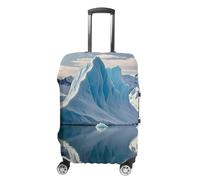 QMNBTES Funda para equipaje de mano, color azul, funda protectora para maleta, aprobada por la TSA, protector elástico para maleta, antiarañazos, lavable, se adapta a fundas de 19 a 30 pulgadas, White