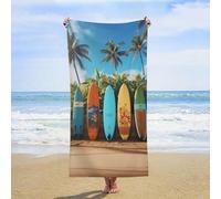 QMNBTES - Toallas de playa de gran tamaño de 63 x 31.5 pulgadas, secado rápido, tabla de surf, toallas de baño, sin arena, toalla turca superabsorbente, para adultos, toalla de baño personalizada