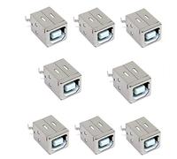 QMseller Conector B del PWB USB Tipo Jack hembra de 180 grados DIP vertical inserción recta 8pcs