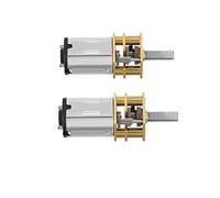 QMseller - Motor de reducción de velocidad de 2 piezas DC 12 V 200 RPM con caja de cambios eléctrica de metal completo de 0,18 A con 2 terminales para juguetes RC DIY