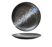 QMSFJTXKH Plato de cerámica para carne para el hogar, plato de verduras, plato rojo para el hogar en línea, fruta Dim sum