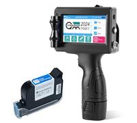 QMSTRAPACK C10 Pistola de impresora de inyección de tinta portátil con cartucho de tinta original de secado rápido para texto, código de barras, código de barras, número de lote, etiqueta, imagen