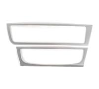 QMTVFSRH para A6 C7 A7 2012-2018 Embellecedor Cubierta Decorativa Panel CD Aire Acondicionado Consola Coche Acero Inoxidable LHD Kit reparación Interior(Plata)