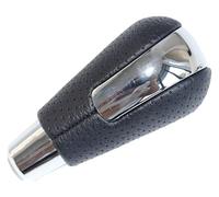 QMTVFSRH Para Suz&uki Para Jimny Para Sierra 2013-2018 Perilla De Cambio De Marchas Palanca Cambios Caja Cambios Palanca Cambios Cuero Balonmano Palanca Velocidad Coche(With Hole Chrome)