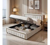 QMTXBYJ Cama Matrimonio 160x200 cm, Cama Tapizada 160x200, Cama Juvenil con Almacenamiento Hidráulico, Camas Matrimoniales, Camas Juveniles Cama Doble con Cabecero y Somier, Terciopelo