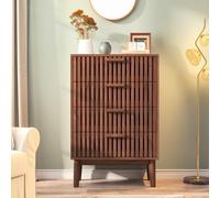 QMTXBYJ Cómoda con 4 cajones, cómoda de almacenamiento, aparador con cajones, cómoda estrecha, cómoda de madera para dormitorio, mueble de cómoda para dormitorio, salón, pasillo, 60x34x91cm