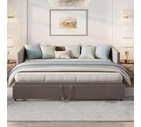 QMTXBYJ Sofá cama tapizado extensible 90/180 x 200 cm con somieres, cama de día extensible con colchón, sofá cama de terciopelo para adultos 2 personas, sofá cama extensible