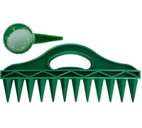 QMVDOJR 1 Juego de sembradora Manual de plástico for jardín, siembra rápida de 12 Orificios, Ayuda for Plantar a Prueba de Agua for una jardinería eficiente(Rake and Seeder)