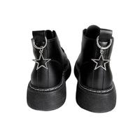 QMVDOJR Colgante de corazones plateados con estrellas huecas de Metal, botas, hebillas for zapatos, decoración de fiesta, joyería, gancho a presión, accesorios for zapatos, 2 uds.(Star-2pcs)