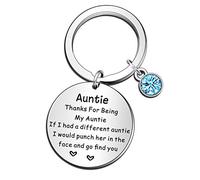 QMVMV Llavero con texto en inglés "Thank You for Being My Ty", regalo para el día de la madre, para tía, Navidad, cumpleaños, tía, sobrina, sobrino