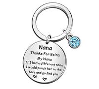 QMVMV Nana Gifts - Llavero de regalo para cumpleaños, Navidad, día de la madre, regalo personalizado para mujer