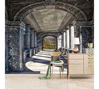 QMWZZV Papel Pintado Autoadhesivo 3D Murales 350 x 256 cm - Fotomurales de La Lonapara Salón Edificio De Pasillo Retro DIY Foto Mural Pared Dormitorio Corredor Oficina Moderno Festival Mural