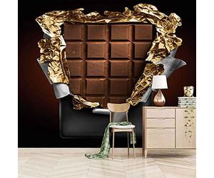 QMWZZV Papel Tapiz Fotográfico Lona Autoadhesiva Fondo De Pantalla Cartel De Chocolate 200 x 140 cm Para Salón Dormitorio Fondo de TV Despacho Pasillo Murales Decoración de Paredes Moderna