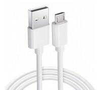 Qnanw Cable de carga micro USB de 6.6 pies compatible con Simplehuman Mirror de 5 y 8 pulgadas, adaptador de cargador de espejo de maquillaje redondo iluminado, color blanco