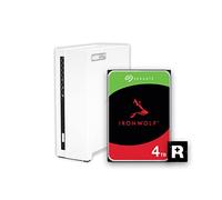 QNAP 1 Bay Home NAS con Capacidad de Almacenamiento de 4 TB, Paquete de Unidades Seagate IronWolf preconfigurado, con Puertos de 1 GbE (TS-133-14ST-US)