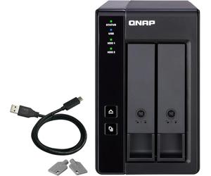 Qnap 2 - Caja de expansión USB 3.1 Raid 2, 2 Compartimentos, Color Negro