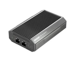 QNAP Adaptador de Red QNA-UC10G2SF USB 4 Type-C a Puerto Dual 10GbE SFP+, Compatible con Puertos USB 4 y Thunderbolt 3/4