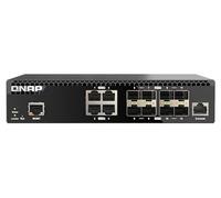 QNAP Conmutador de red gestionado de 10GbE de 10GbE de ancho medio ancho de 12 puertos (QSW-M3212R-8S4T-US). Capa 2, Administración web
