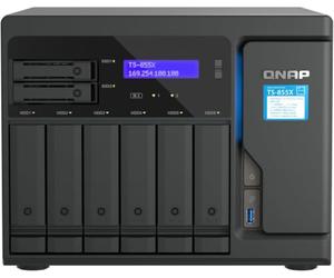 QNAP - NAS 8 BAHÍAS Torre Intel Atom C5125 8 GB RAM (TS-855X-8G-US) Negro