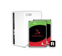 QNAP NAS Home de 2 bahías con Capacidad de Almacenamiento de 4 TB, Paquete de Unidades Raid 1 Seagate IronWolf preconfiguradas, con Puertos de 1 GbE (TS-233-24ST-US)