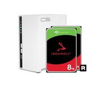 QNAP NAS Home de 2 bahías con Capacidad de Almacenamiento de 8 TB, Paquete de Unidades Raid 1 Seagate IronWolf preconfiguradas, con Puertos de 1 GbE (TS-233-28ST-US)