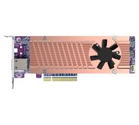 QNAP QM2-2P410G1T 2 x PCIe Gen4 NVMe SSD & 10GbE (10G/5G/2.5G/1G/100M) Tarjeta de expansión de Puerto para Mejorar el Rendimiento