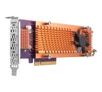 QNAP QM2-4P-384A tarjeta y adaptador de interfaz PCIe Interno - Accesorio (PCIe, PCIe, PCIe 3.0, Activo, 1 Ventilador(es), 68,9 mm)