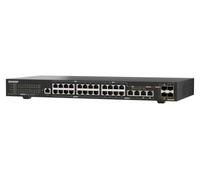 QNAP Switch QSW-M2130P-2C2S26T | 2 x 10GbE SFP+, 2 x 10GbE, 2 Puertos Combinados SFP+/RJ45 de 10 GbE, 24 x 2,5 GbE, L2 gestionado
