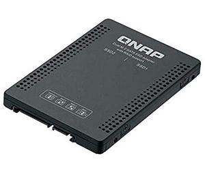 Qnap Systems 6.35 cm 2.5 Inch SATA to Dual M.2 2280 SATA Drive Adapter Hardware Raid 0/1 JBOD Individual Disk Modes, QDA-A2MAR