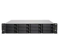 Caja Rack 2U QNAP TL-R1200C-RP Acero Negro/Gris 12 Bahías SATA USB-C Hot Swap y RAID