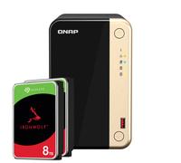 QNAP Systems TS-264-8G 16TB Seagate IronWolf NAS Bundle NAS incl. 2 discos duros SATA de 3,5 pulgadas IronWolf de 8 TB de Seagate