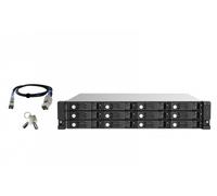 "QNAP TL-R1220Sep-RP 2.5/3.5"" Carcasa de disco duro/SSD Negro, Gris"