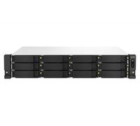 QNAP - TS-1264U-RP NAS Bastidor (2U) Intel® Celeron® 8 GB DDR4 0 TB QNAP QTS Aluminio, Negro
