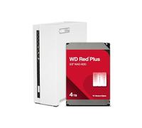 QNAP TS-133-14WD-US - NAS doméstico de 1 bahía con Capacidad de Almacenamiento de 4 TB, Paquete de Unidades HDD WD Red Plus preconfiguradas, con Puertos de 1 GbE
