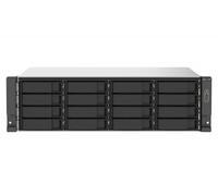 QNAP TS-1673AU-RP-16G servidor de almacenamiento NAS Bastidor (3U) Ryzen Embedded V1500B 16 GB DDR4 0 TB QNAP QTS Negro, Gris