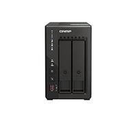 Qnap TS-253E 8G, 2 bahías NAS (procesador Intel® Celeron® J6412 de 4 núcleos/4 hilos, Turbo hasta 2,6 GHz, Dual 2,5 GbE) 6 TB con 2 discos duros WD RED Plus de 3 TB