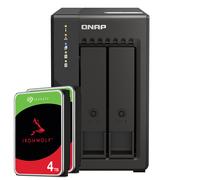 QNAP TS-253E-8G 8TB IronWolf NAS bundle NAS incl. 2 discos duros SATA de 3,5 pulgadas IronWolf de 4 TB