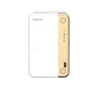 QNAP TS-262 NAS Torre Intel® Celeron® N4505 4 GB 0 TB QNAP QTS Oro, Blanco
